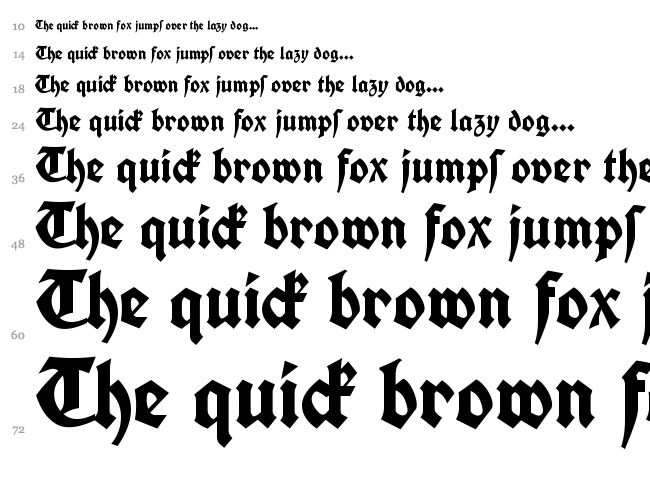Koch Fette Deutsche Schrift font waterfall